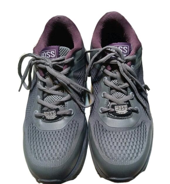 Hoss Women\'s Mesh Alto Safety Shoes in grey violet carbon nanofiber toe Sz.8.5 main image 4